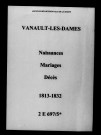Vanault-les-Dames. Naissances, mariages, décès 1813-1832