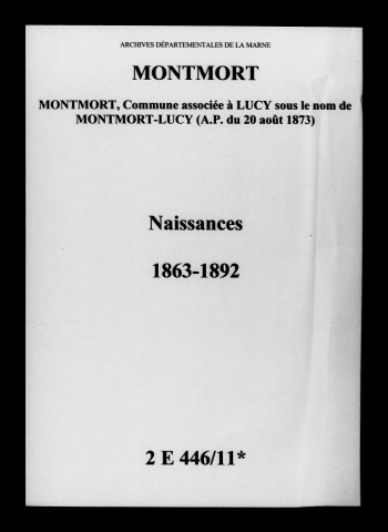 Montmort. Naissances 1863-1892
