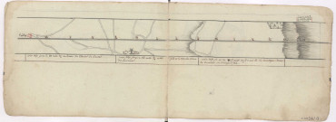 Cartes itineraires grandes routes, 1786 : Route de Paris à Mézières par Fismes Reims et Rethel, Vuitry.