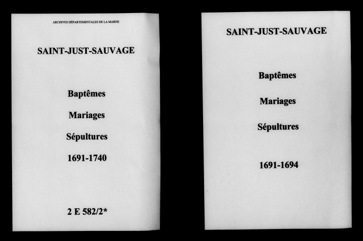 Saint-Just. Baptêmes, mariages, sépultures 1691-1740