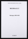 Boursault. Mariages 1893-1929