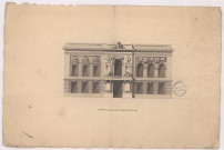 Reims. Hôtel des juridictions royales de la ville de Reims, projet de M. Legendre. Projet de façade, 1765.