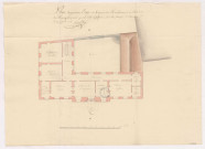 Plan du premier étage des casernes de maréchaussée et de l'hôtel de la municipalité projettés pour la ville de Sézanne, 1776.