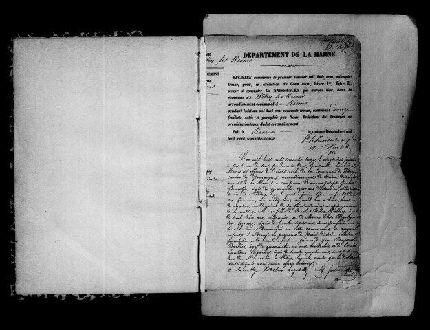 Witry-lès-Reims. Naissances, mariages, décès, publications de mariage 1873-1882