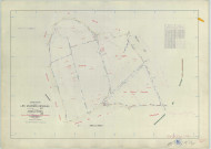 Rivières-Henruel (Les) (51463). Section ZD échelle 1/2000, plan remembré pour 1966 (extension sur Arzillières section ZB), plan régulier (papier armé)