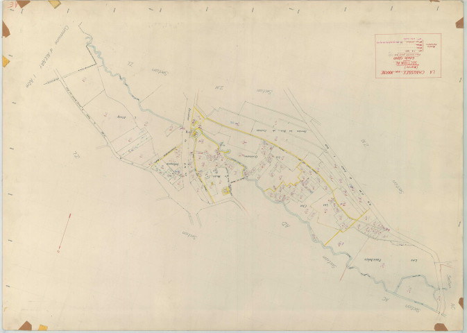 Chaussée-sur-Marne (La) (51141). Section AE échelle 1/2000, plan renouvelé pour 1959, plan régulier (papier armé)