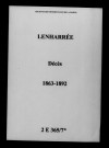 Lenharrée. Décès 1863-1892