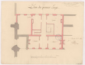 Premier projet pour le presbytère de Notre Dame de Chalons. Plan du premier étage, 1755.