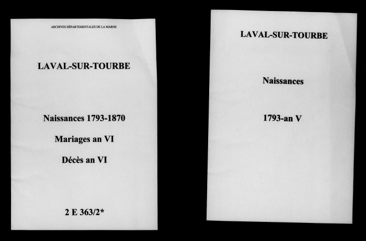Laval. Naissances, mariages, décès 1793-1870