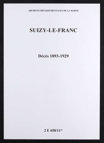 Suizy-le-Franc. Décès 1893-1929