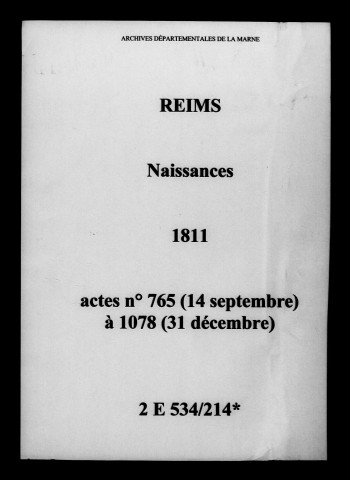 Reims. Naissances 1811