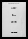 Sarry. Décès 1824-1860