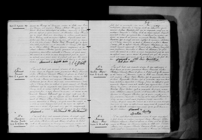 Cernay-en-Dormois. Décès 1871-1891