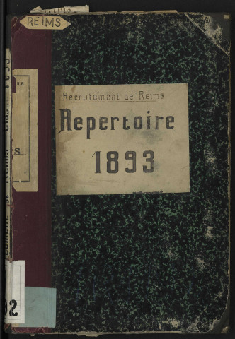 Répertoire alphabétique des registres matricules