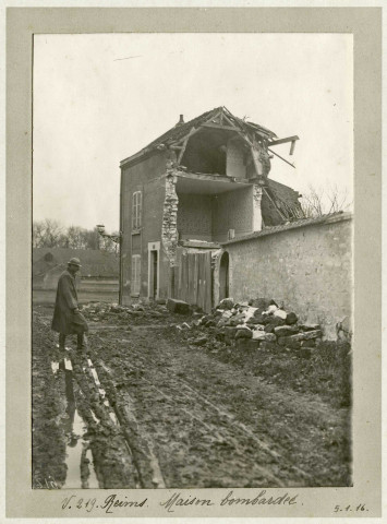 Reims. Maison bombardée, 5 janvier 1916 .