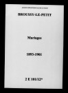 Broussy-le-Petit. Mariages 1893-1901
