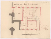 Plan du rez de Chaussée, deuxième projet pour le presbytère de Notre Dame de Chaalons, 1755.