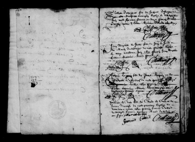 Larzicourt. Baptêmes, mariages, sépultures 1671-1683
