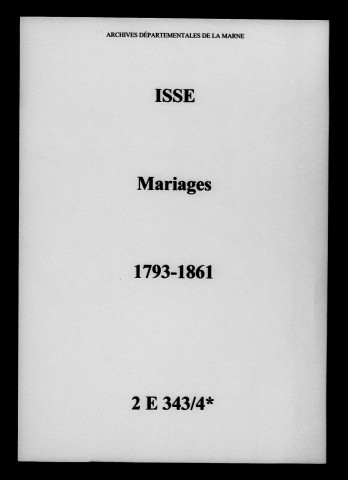 Isse. Mariages 1793-1861