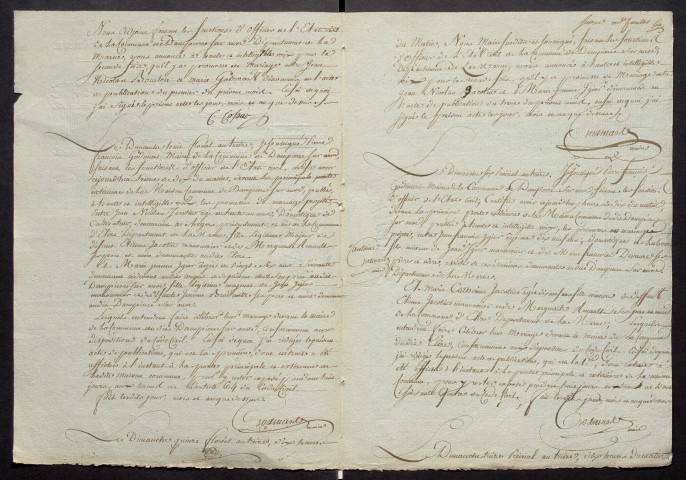 Dampierre-sur-Auve. Publications de mariage an XIII-1927