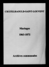 Châtelraould-Saint-Louvent. Mariages 1863-1872