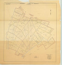 Matougues (51357). Tableau d'assemblage échelle 1/5000, plan remembré pour 1958, plan régulier (papier)