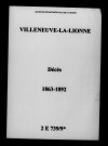 Villeneuve-la-Lionne. Décès 1863-1892