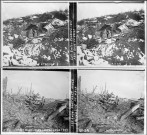 Éparges. Abri sous la neige (vue 1). Pontfaverger-Moronvilliers. Mont Haut après l'offensive de 1918 (vue 2)