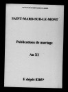 Saint-Mard-sur-le-Mont. Publications de mariage an XI