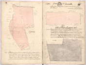 Arpentages et plans de pièces de terre au terroir de Saint-Gilles, lieux-dits : la Hanse, au Dela des Bois, la Hayette (1760)