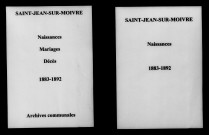 Saint-Jean-sur-Moivre. Naissances, mariages, décès 1883-1892