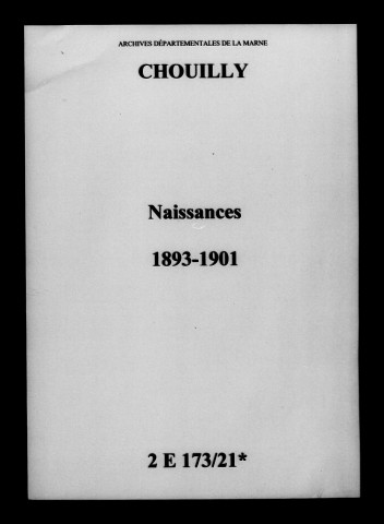 Chouilly. Naissances 1893-1901
