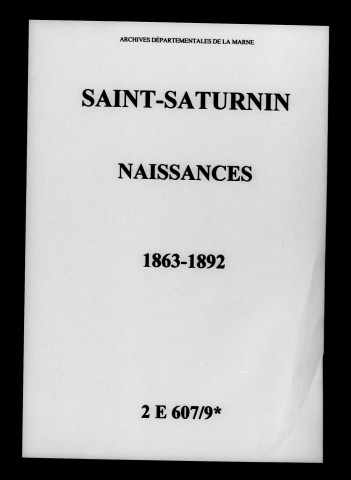 Saint-Saturnin. Naissances 1863-1892