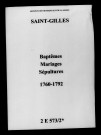 Saint-Gilles. Baptêmes, mariages, sépultures 1760-1792