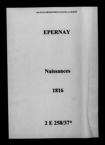 Épernay. Naissances 1816