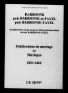 Barbonne-Fayel. Publications de mariage, mariages 1853-1862