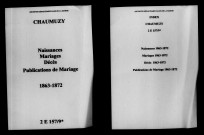 Chaumuzy. Naissances, mariages, décès, publications de mariage 1863-1872