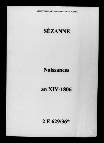 Sézanne. Naissances an XIV-1806