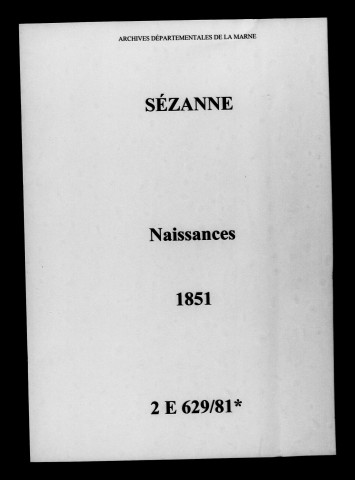 Sézanne. Naissances 1851