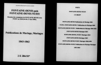 Fontaine-Denis-Nuisy. Publications de mariage, mariages 1843-1862