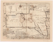 Plan brouillon de bornages à Chamery (1759)
