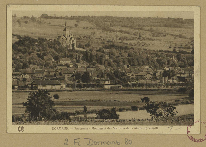 DORMANS. Panorama-Monument des victoires de la Marne 1914-1918.
ReimsÉdition Artistiques OrCh. Brunel.[vers 1934]