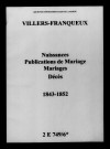 Villers-Franqueux. Naissances, publications de mariage, mariages, décès 1843-1852