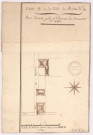 Plan de la ville de Reims, carte B, maisons du domaine de la commanderie du Temple (XVIIIe s.) : n° 4, rue Neuve près St Etienne les Dames n° 2983
