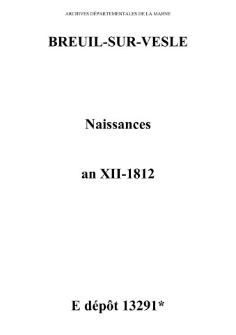 Breuil. Naissances an XII-1812
