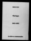 Doucey. Mariages 1843-1852