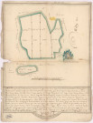 Plan arpentage des bois situés a la ferme Ste Croix paroisse de Baalon (24 août 1728), Hazart