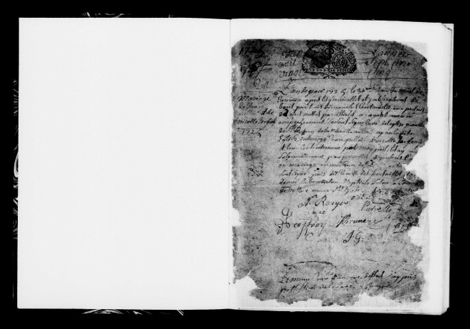 Neuville-aux-Bois (La). Baptêmes, mariages, sépultures 1725-1741