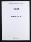 Verdon. Mariages 1893-1929