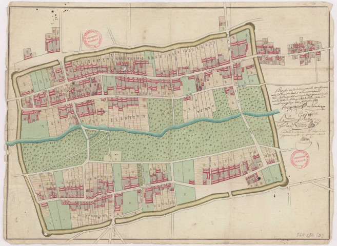 Plan du terroir et arpentage général détaillé du village de Juniville (1788), Villain